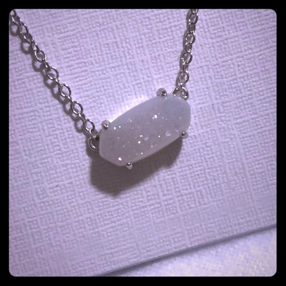 Kendra Scott drusy/silver Ever necklace